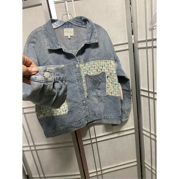 Stylish denim jacket size L NWT - Picture 3 of 9